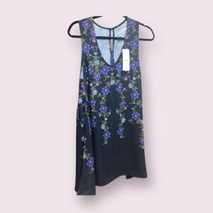 Urban Outfitters Coquette Soft Girl Black/Purple Floral Mini Dress NWT - SIZE S